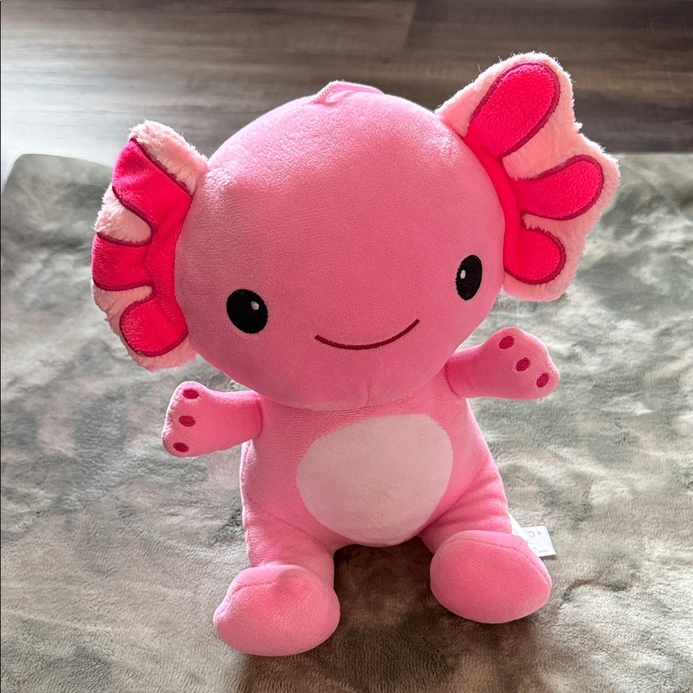 Fiesta Pink and White Plush Salamander